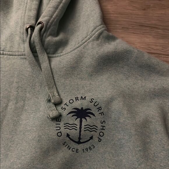Quiet Storm Surf Shop Green Hoodie - Picture 2 of 4